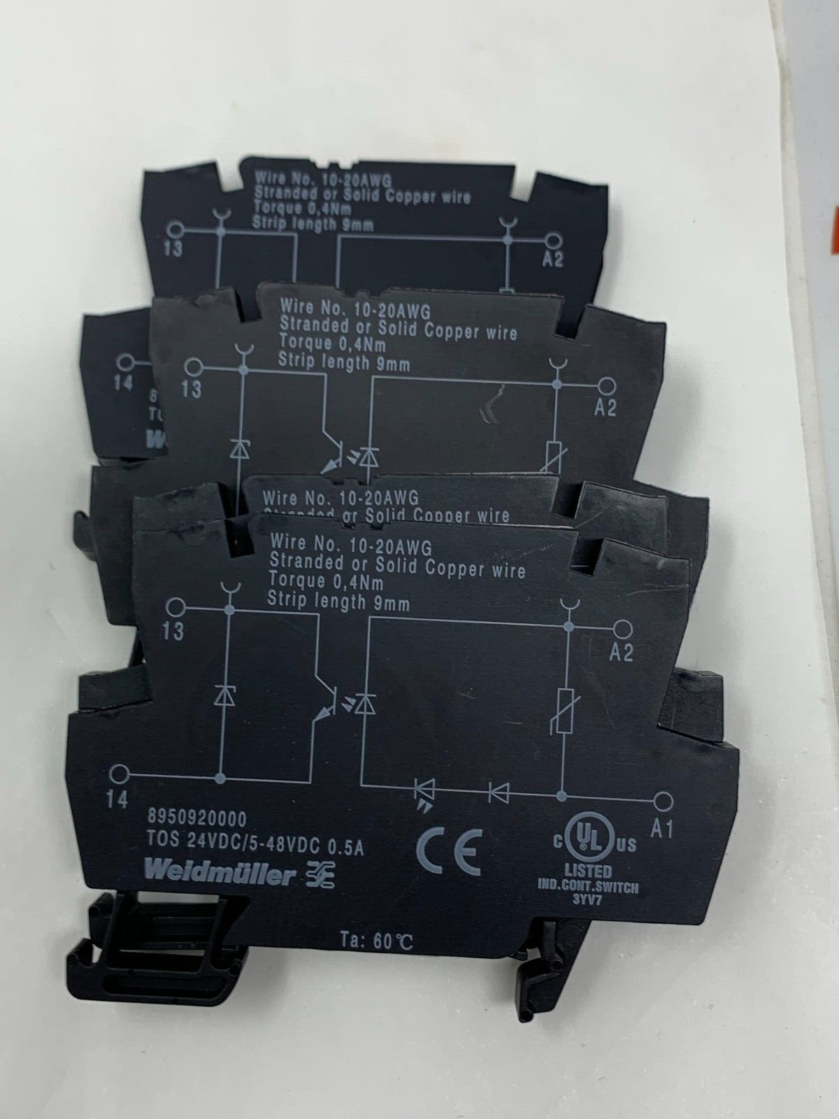 Weldmuller 8950920000 SSR Relay SPST-NO 500MA 5-48V Lot of 4