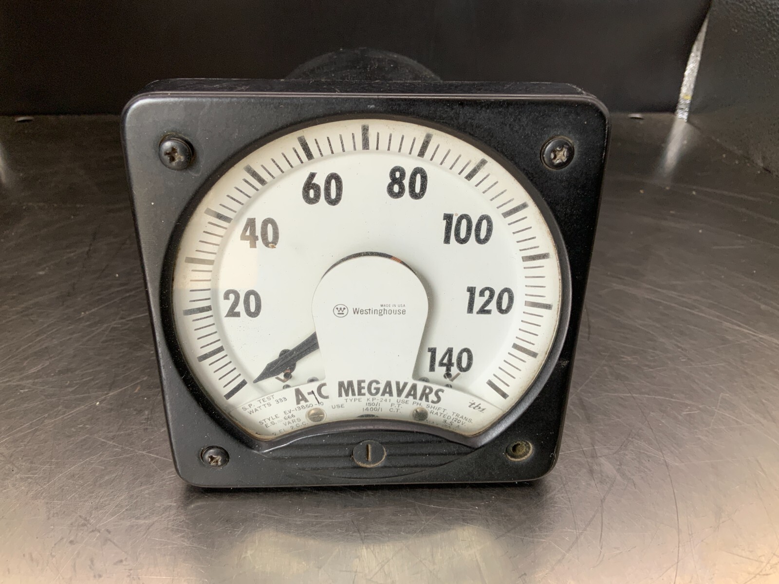 Westinghouse KP-241 A-C Megavars Test Meter Style EV-13850-10