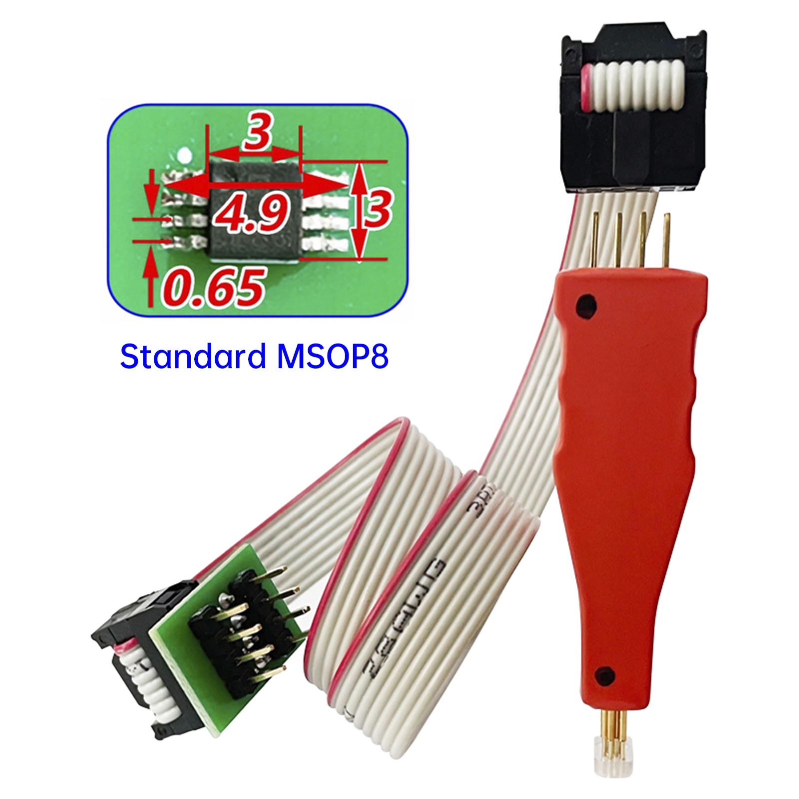 TSSOP8/MSOP8 Chip Burn Test Probe Micro Chip Spring Pin Car Connection Cable