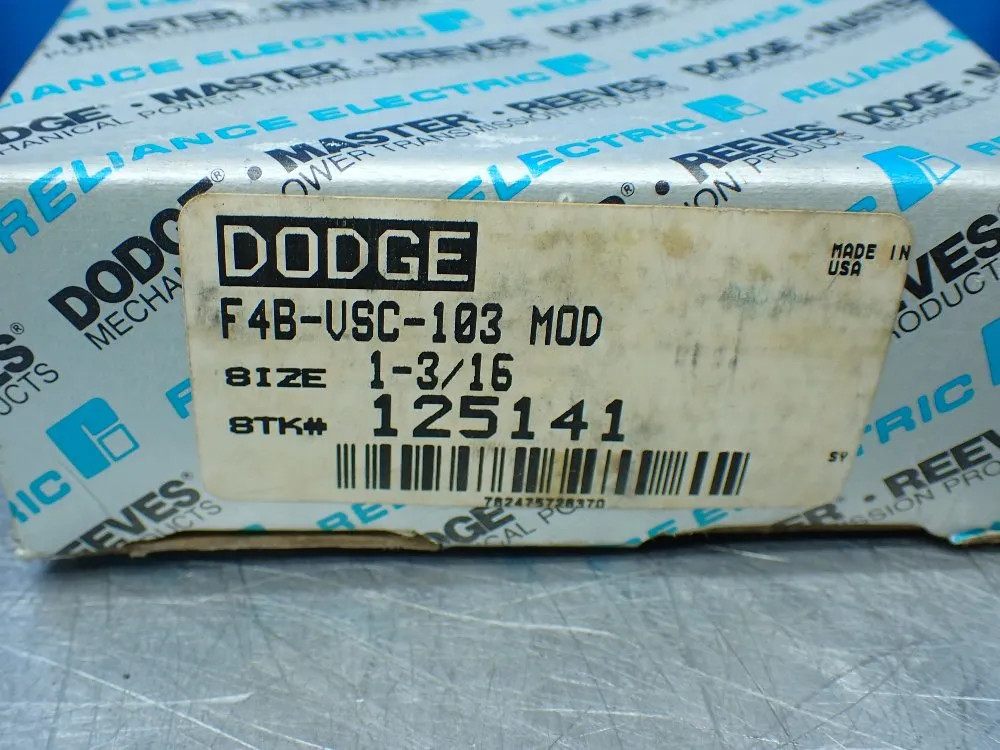 DODGE F4B-VSC-103 MOD 3 FLANGE-MOUNT BALL BEARING UNITS. 1-3/16 in Bore, 4-B