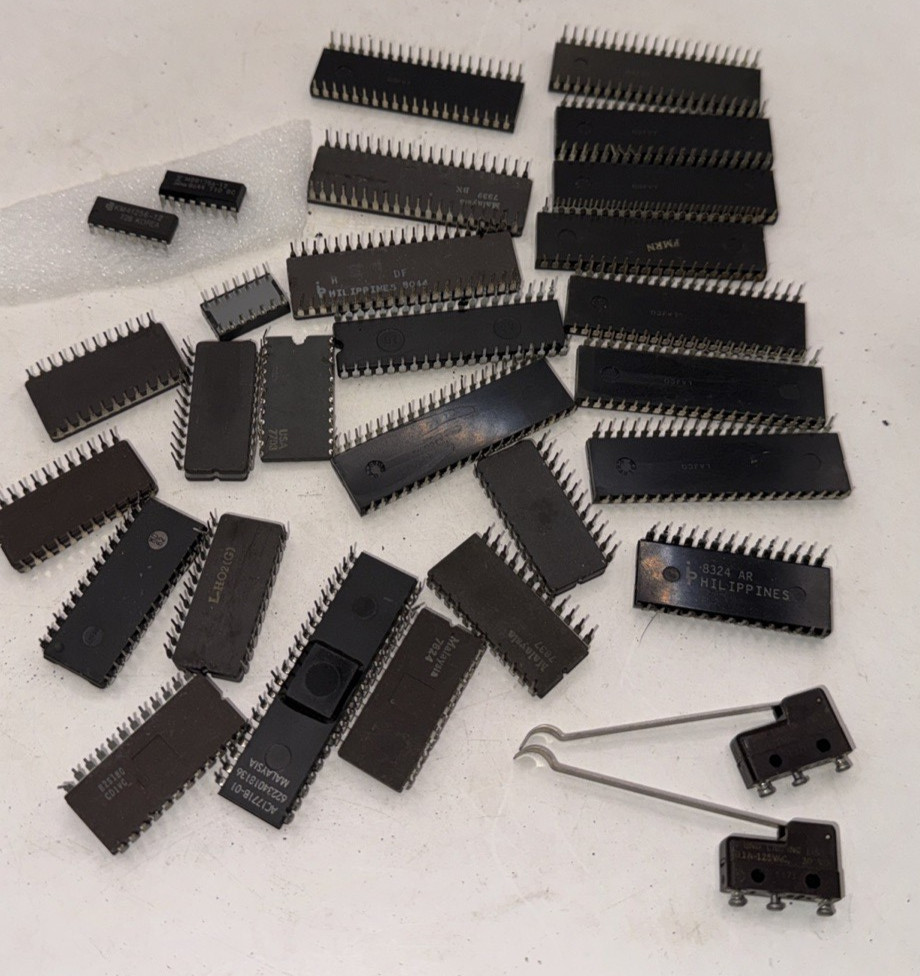 LOT of 25 EPROM IC MEMORY CHIPS – VARIOUS NAME BRANDS