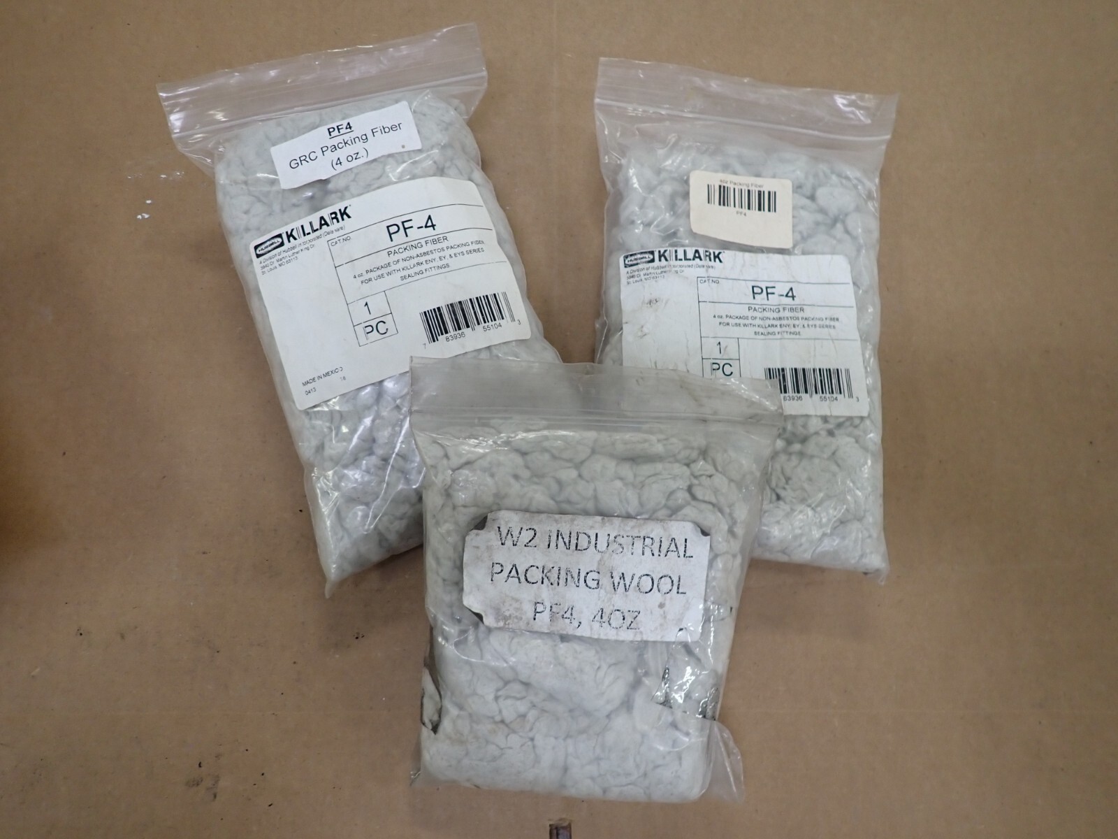 (LOT of 3 Bags) Killark GRC Packing Fiber PF-4