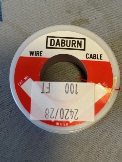 Daburn 2420/28 Ultra-Flexible Microminiature FEP Lead Wire, Red, 100 ft roll