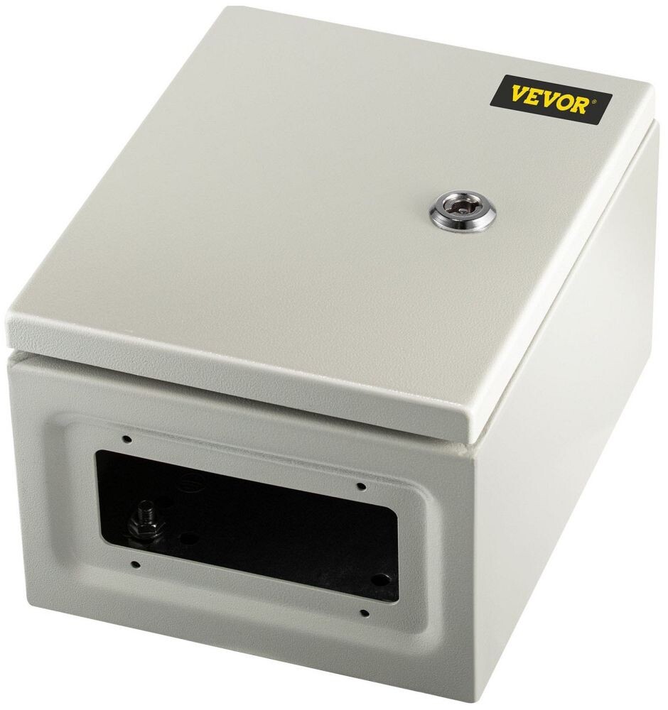 VEVOR DQXJSTCFS25X20X15V0, 10″ x 8″ x 6″, Steel, Hinged Cover Junction Box, 1 pc