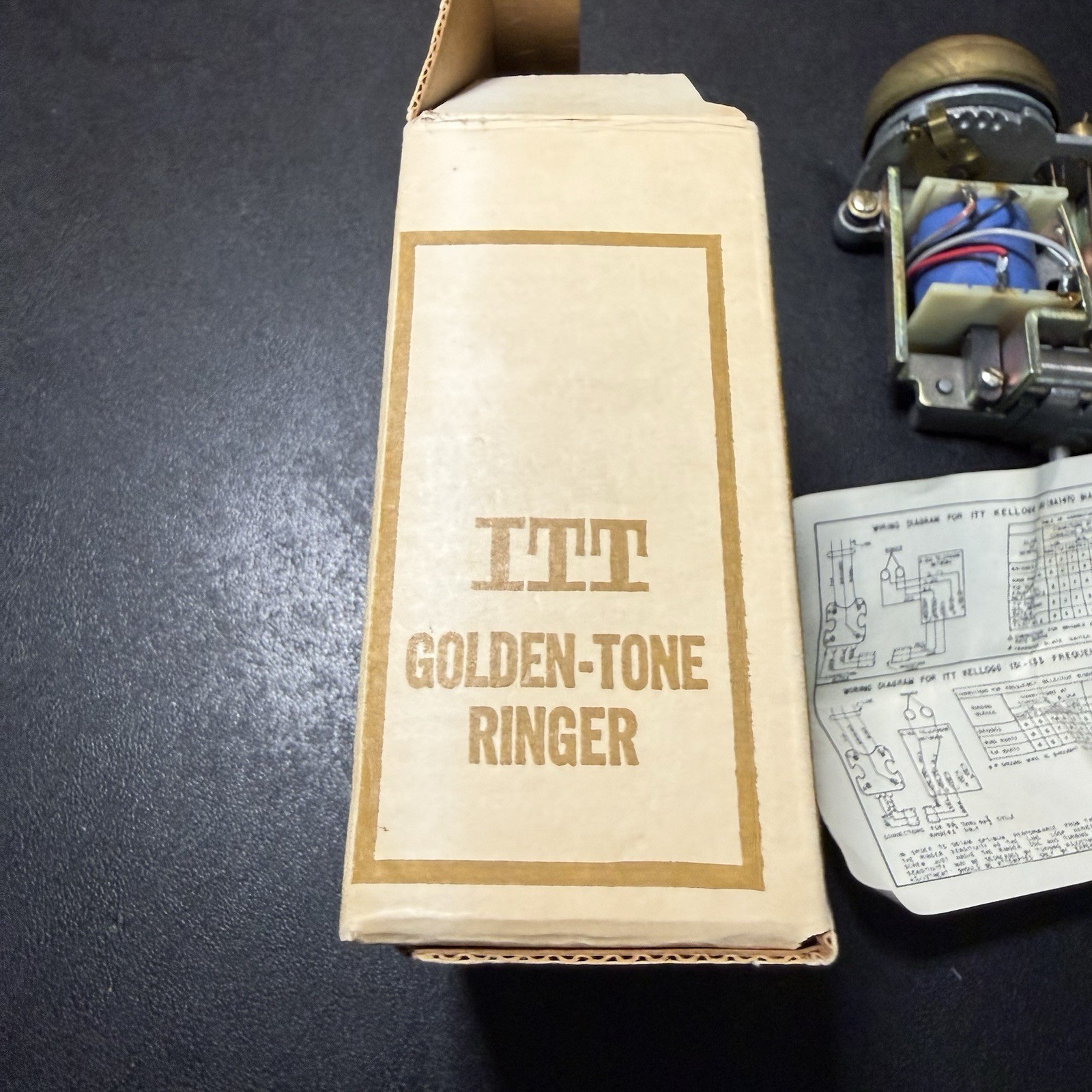 ITT TELECOMMUNICATIONS GOLDEN-TONE RINGER ITT 130(BA) 470 NEW OLD STOCK