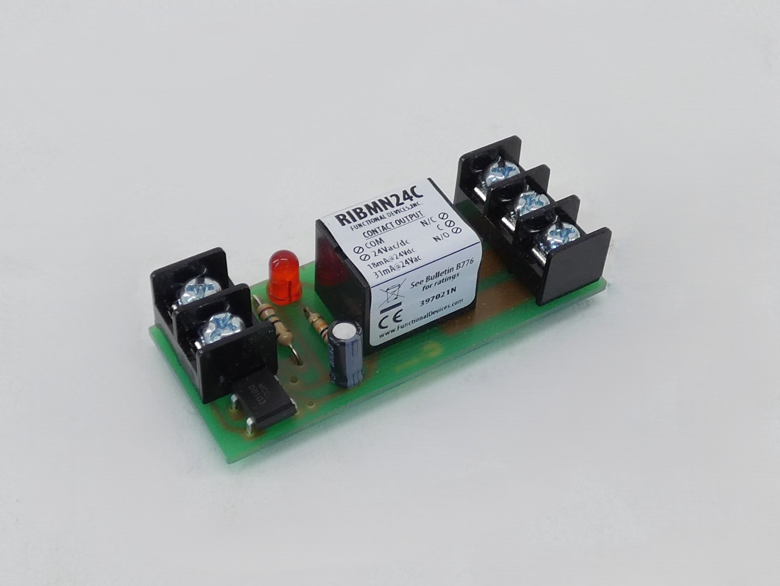*Lot of 2* RIB RIBMN24C 2.75″ SPDT Track Mount Relay 24VAC/DC 15A – NEW Surplus!