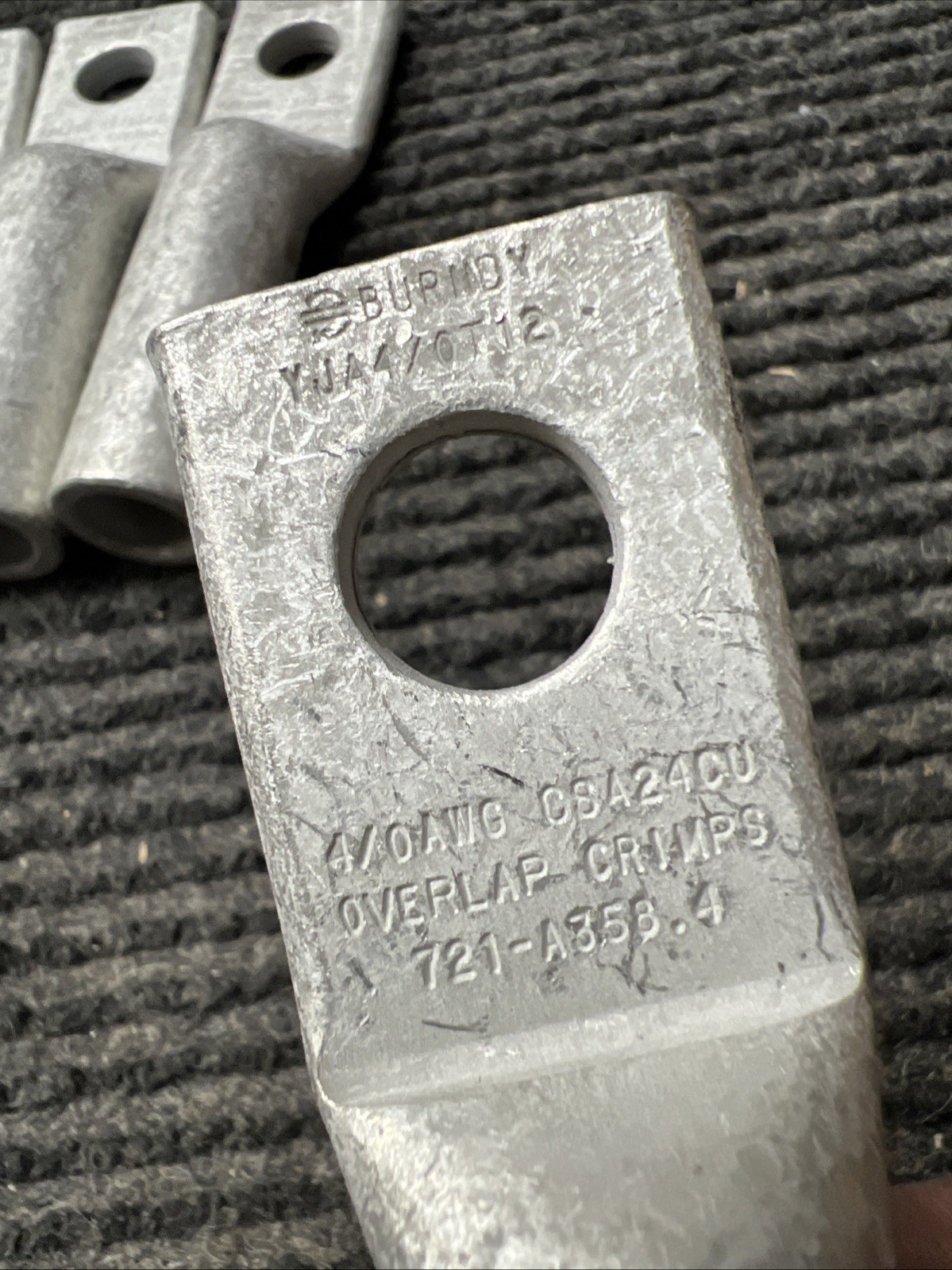 Box Of 6 Burndy YJA4/0T12 Terminal Lug 1/2in