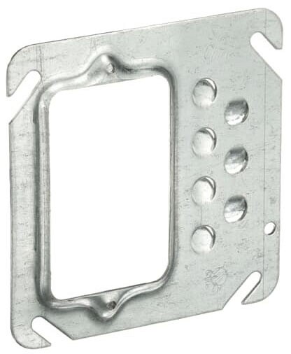 Steel City 52C10, 4″, 1/4″ Raised, 1 Device, Offset, Square Box Wall Cover, 1pc
