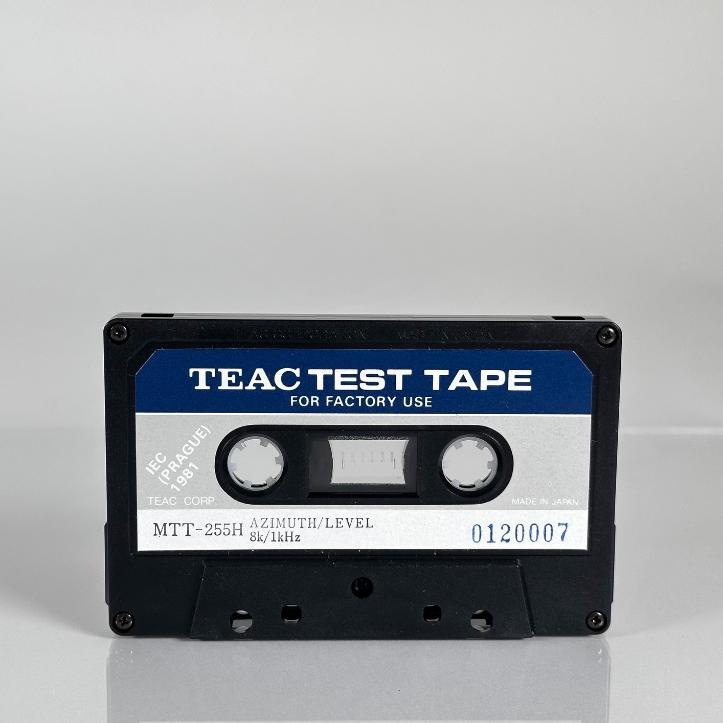 TEAC MTT-255H Azimuth/Level 8K/1kHz Test Tape Vintage