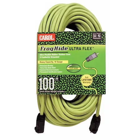 Carol 06400.63.06L Sjow Extension Cord, 14 Awg, Outdoor, 14/3, 1 Outlets,