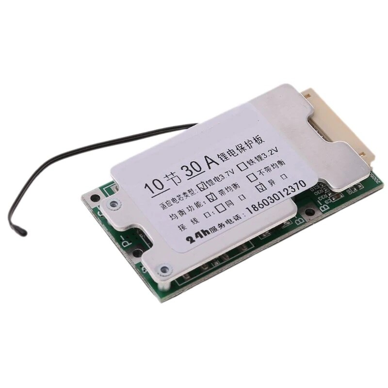 10S 36V 30A Li-ion Lithium 18650 Battery BMS PCB Power Protection with Balance