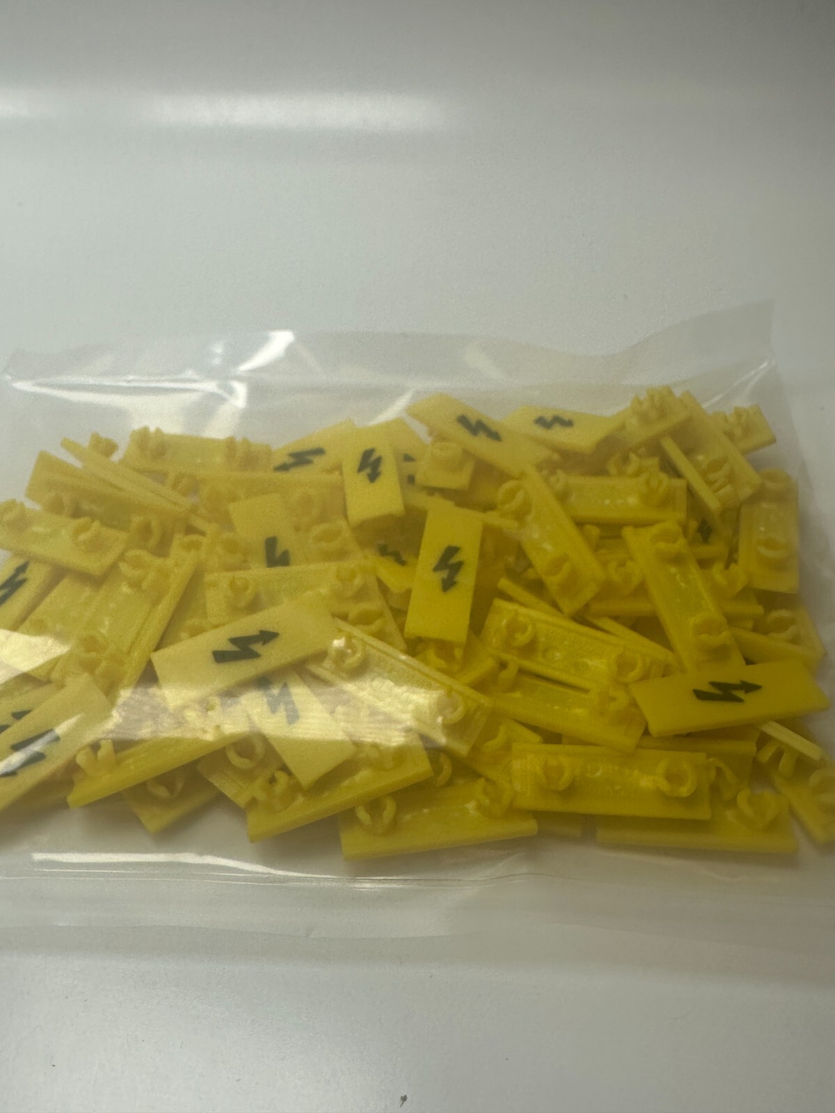 Siemens 8WA1-812 Screw Terminal Covers w Lightning Symbol Yellow 10mm (Lot of 49