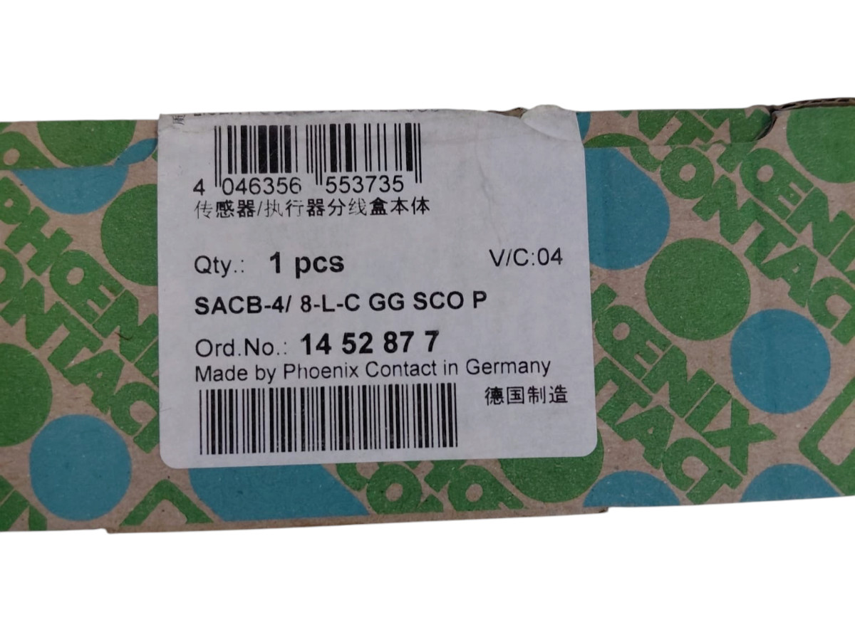 Phoenix Contact SACB-4/8-L-C GG SCO P Sensor Actuator Box 1452877 4-Port