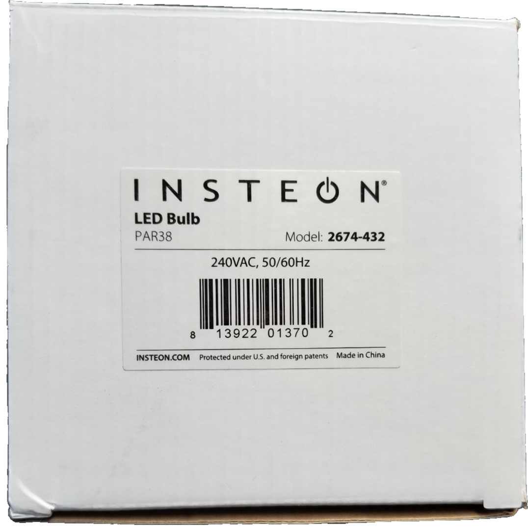 INSTEON PAR38 Led Bulb, 240 VAC, 50/60Hz, Model 2674-432, New