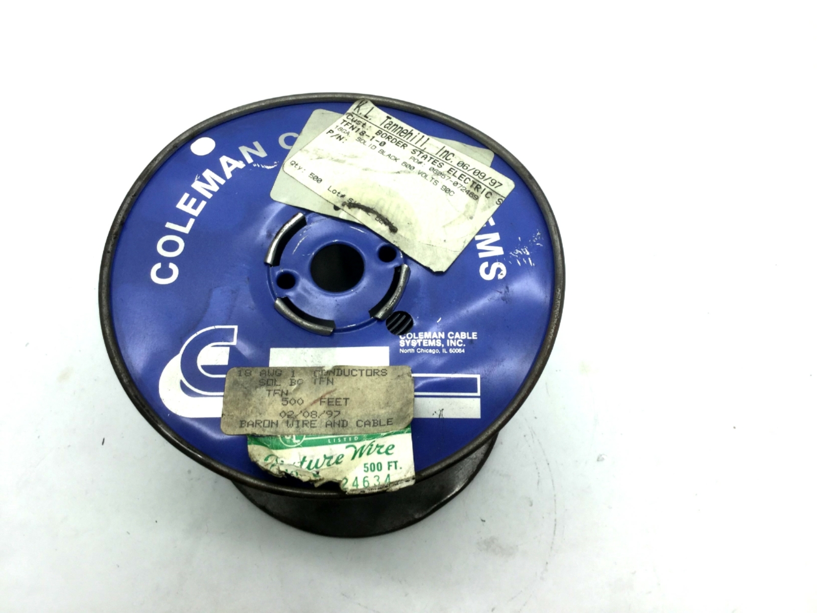 MTW Hook-Up Wire Spool 18 AWG 16/30 Strands 600V Black, 280′