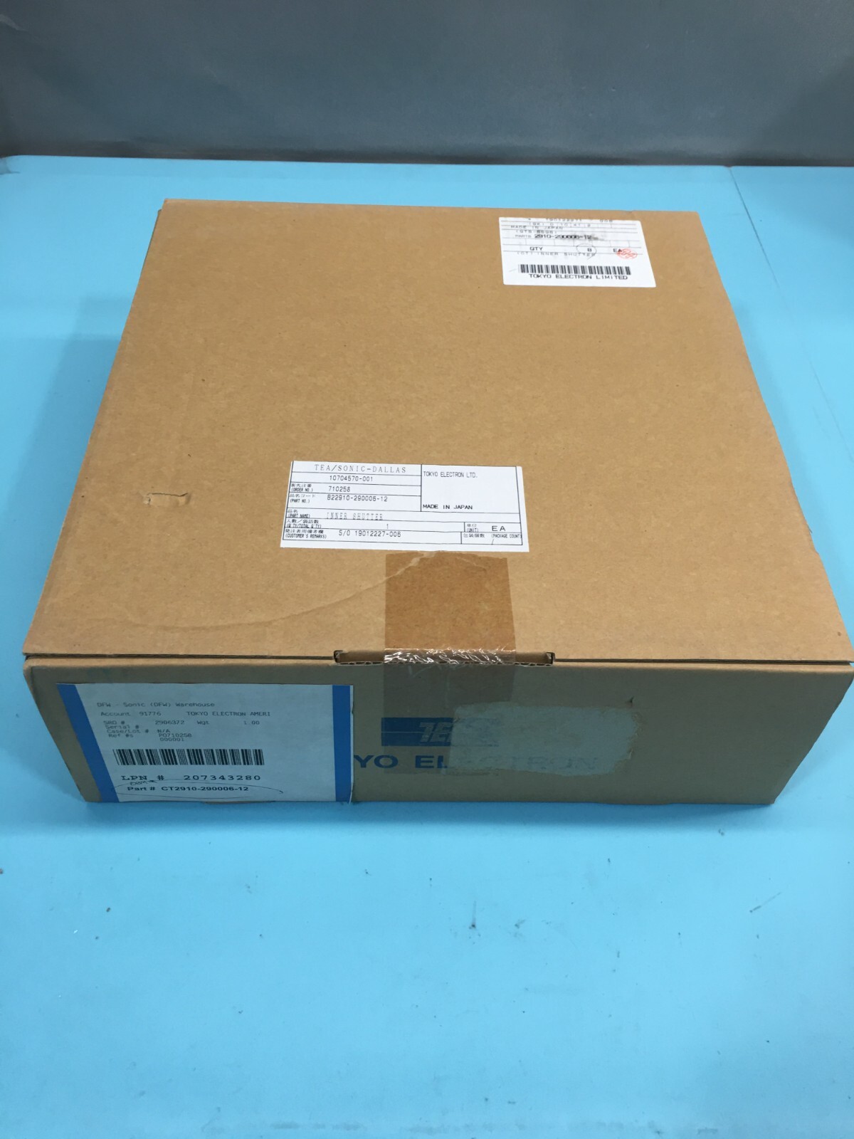 TEL CT2910-290006-12 SOD INNER SHUTTER KIT, 129900