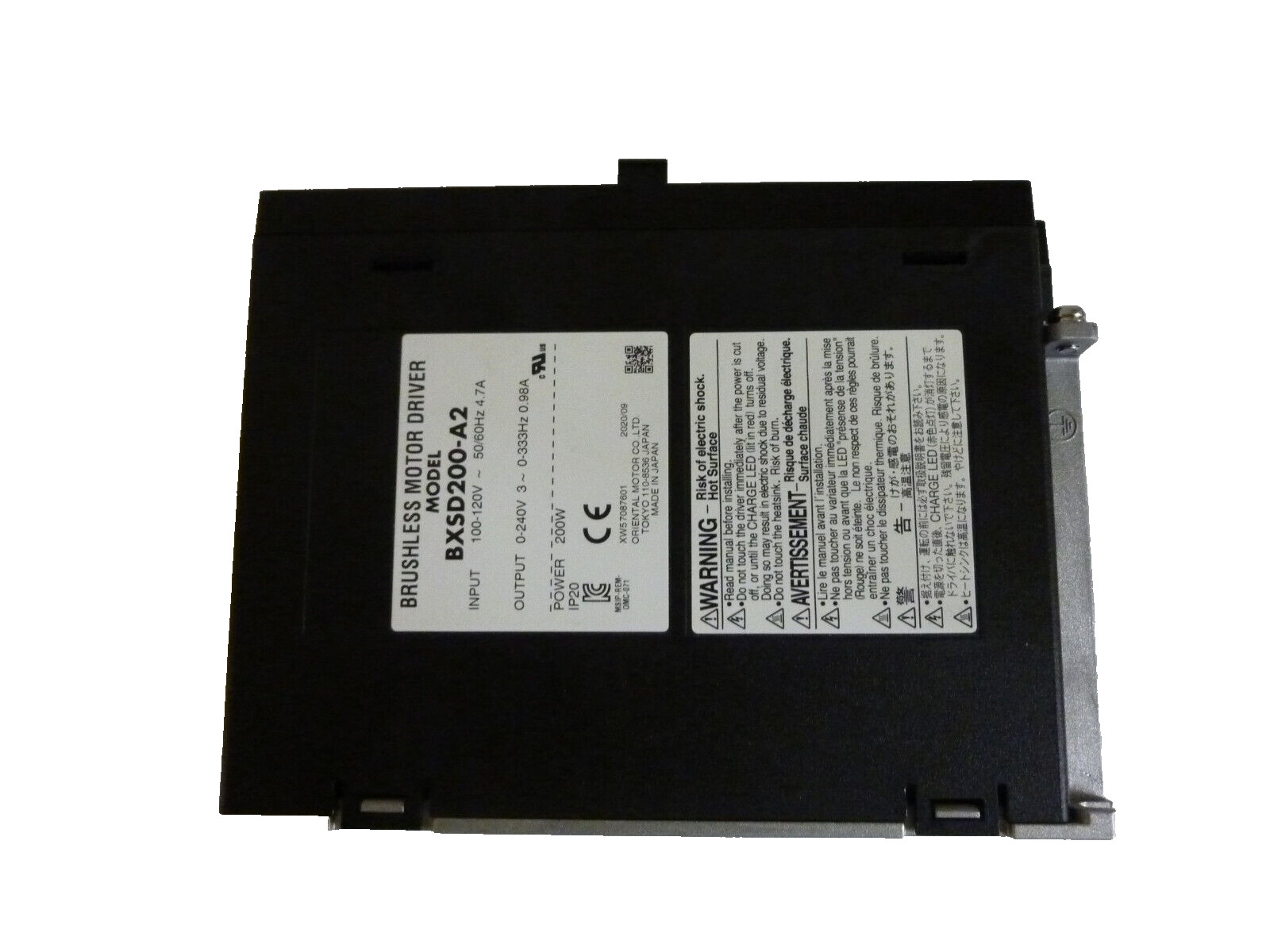 BXSD200-A2, ORIENTAL BRUSHLESS MOTOR DRIVER