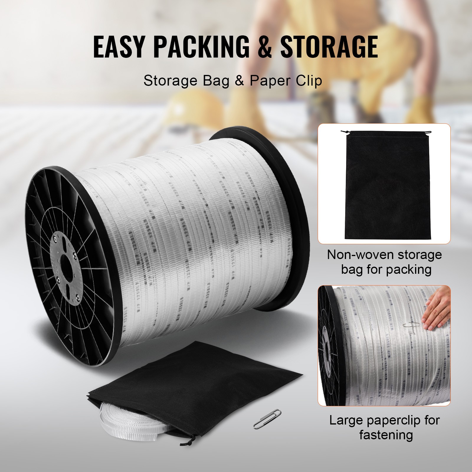 VEVOR Polyester Pulling Tape Mule Tape 1/2″ x 5249′ 1250 lbf Tensile Capacity
