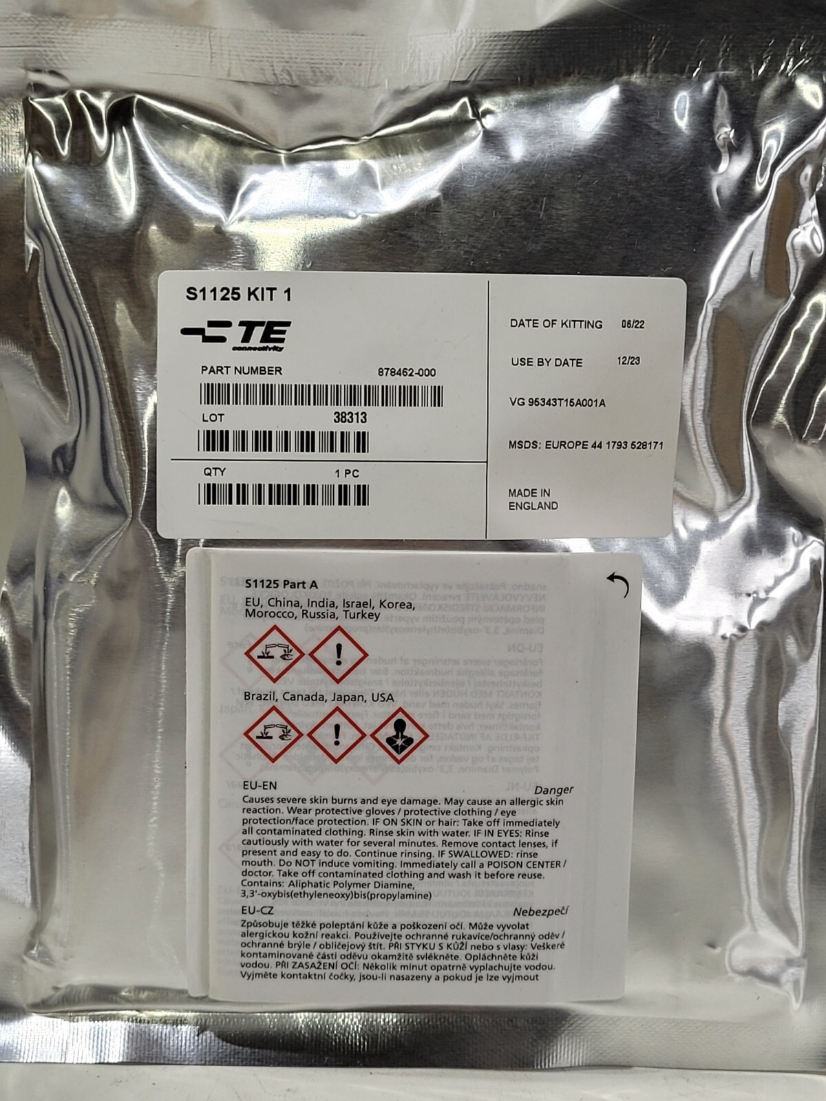 TE Connectivity Raychem S1125 Kit 1 – FRESH Use By Date 12/23