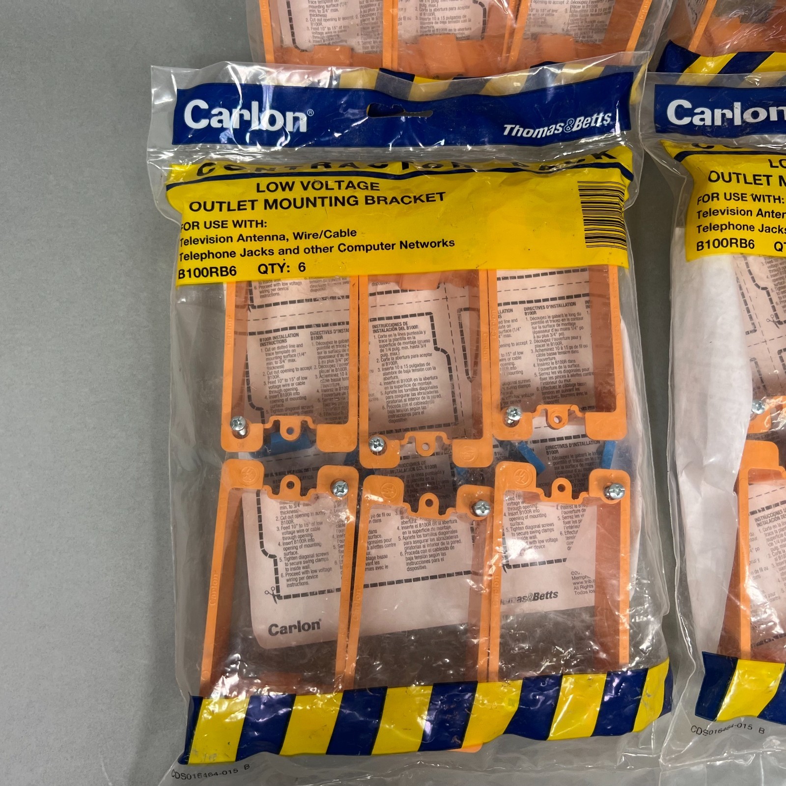 24 Carlon B100RB6 1-Gang Low-Voltage Old Work Box Thomas & Betts PVC NEW