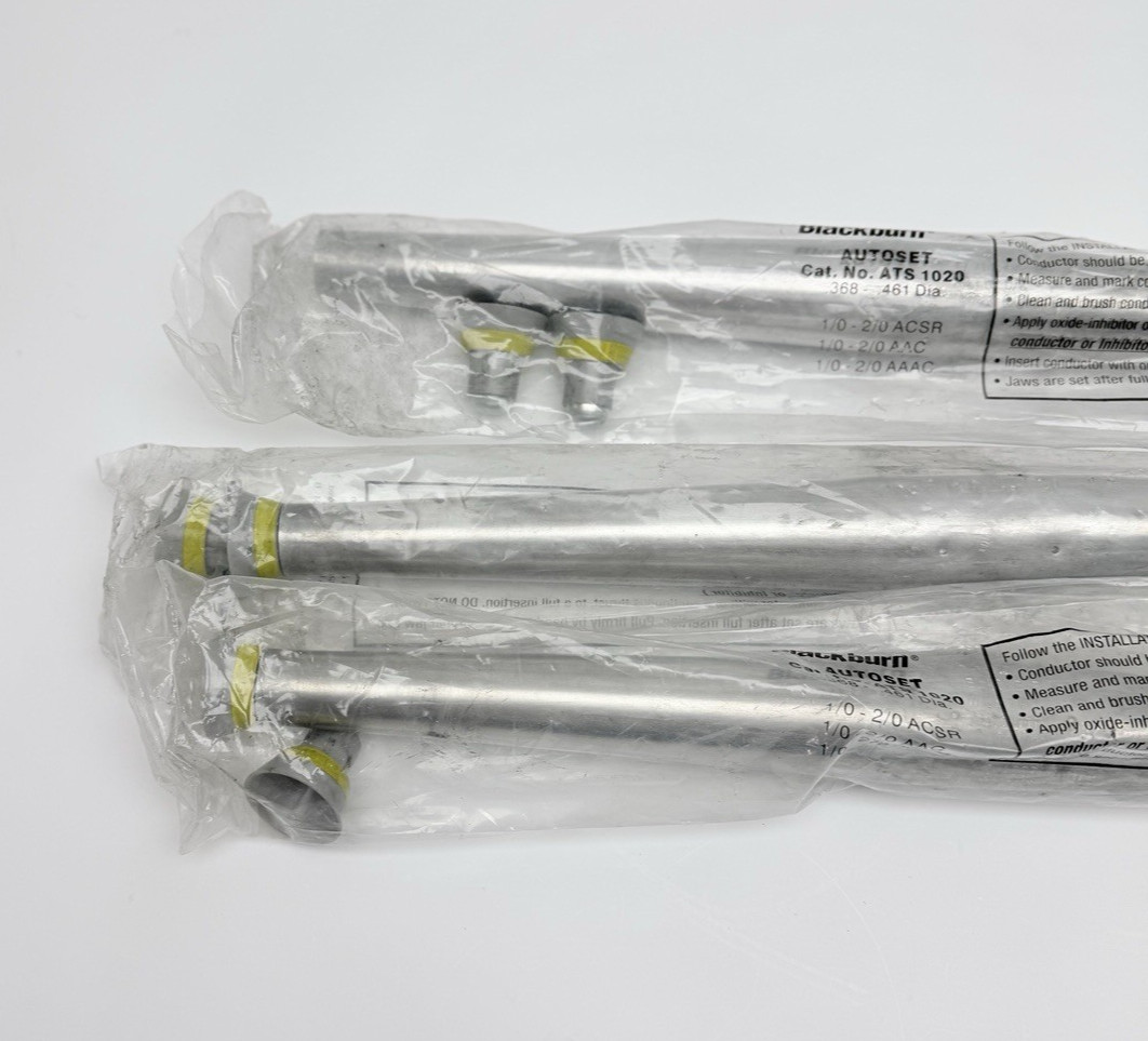 LOT OF 3, ATS1020 BLACKBURN AUTOSET SPLICE 1/0-2/0 ACSR