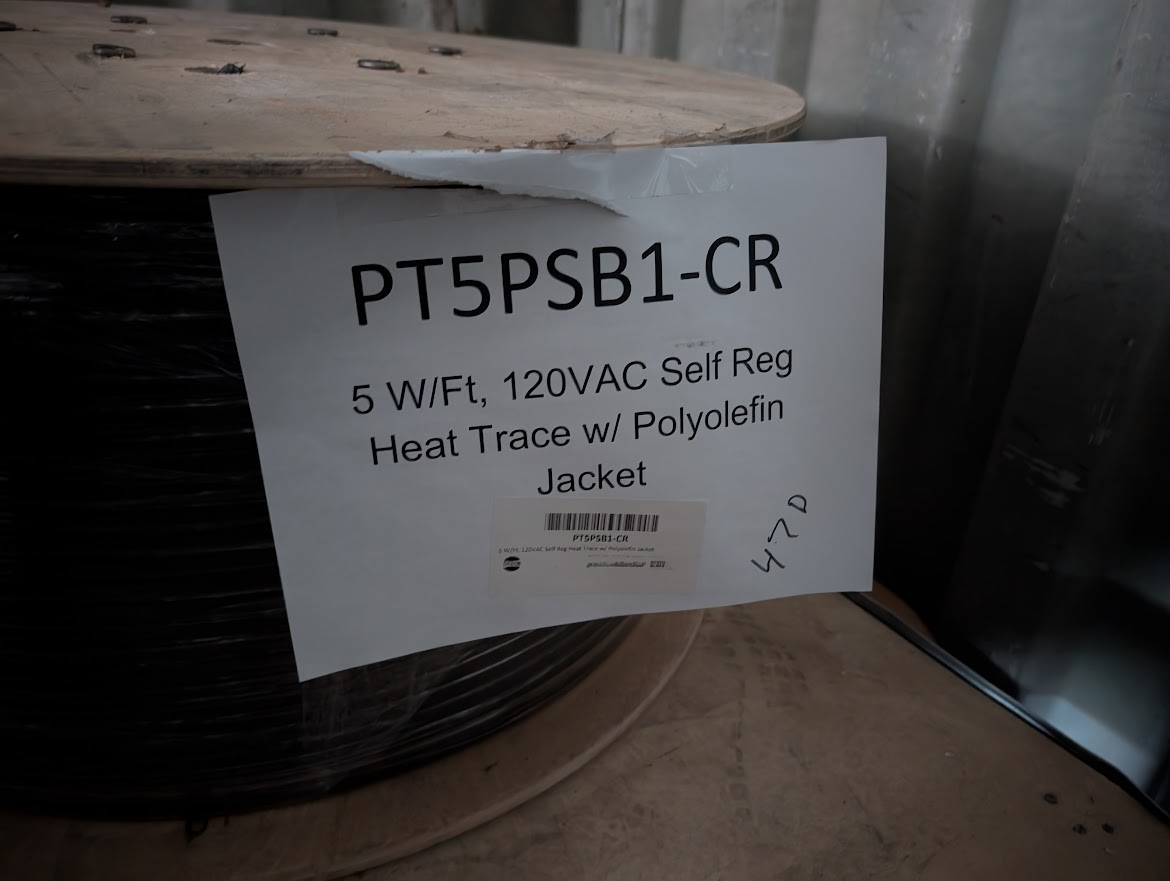 5700ft. spool, 5PSB1-CR, Bartec, 5 W/Ft, 120V, Self Regulating Heat Trace