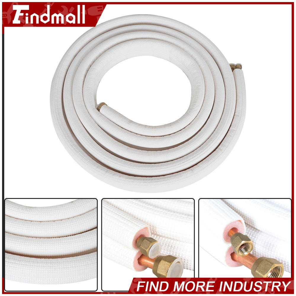 Findmall 1/4-3/8″ Dia. Three Length Options For Mini Split Heat Pump Systems Kit