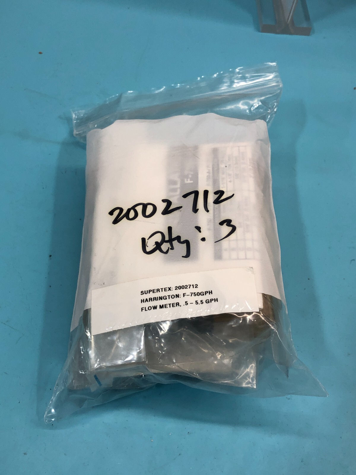 3 BLUE WHITE F-750GPH FLOW METER, .5-5.5 GPH, F-750-GPHS,HARRINGTON, 184643