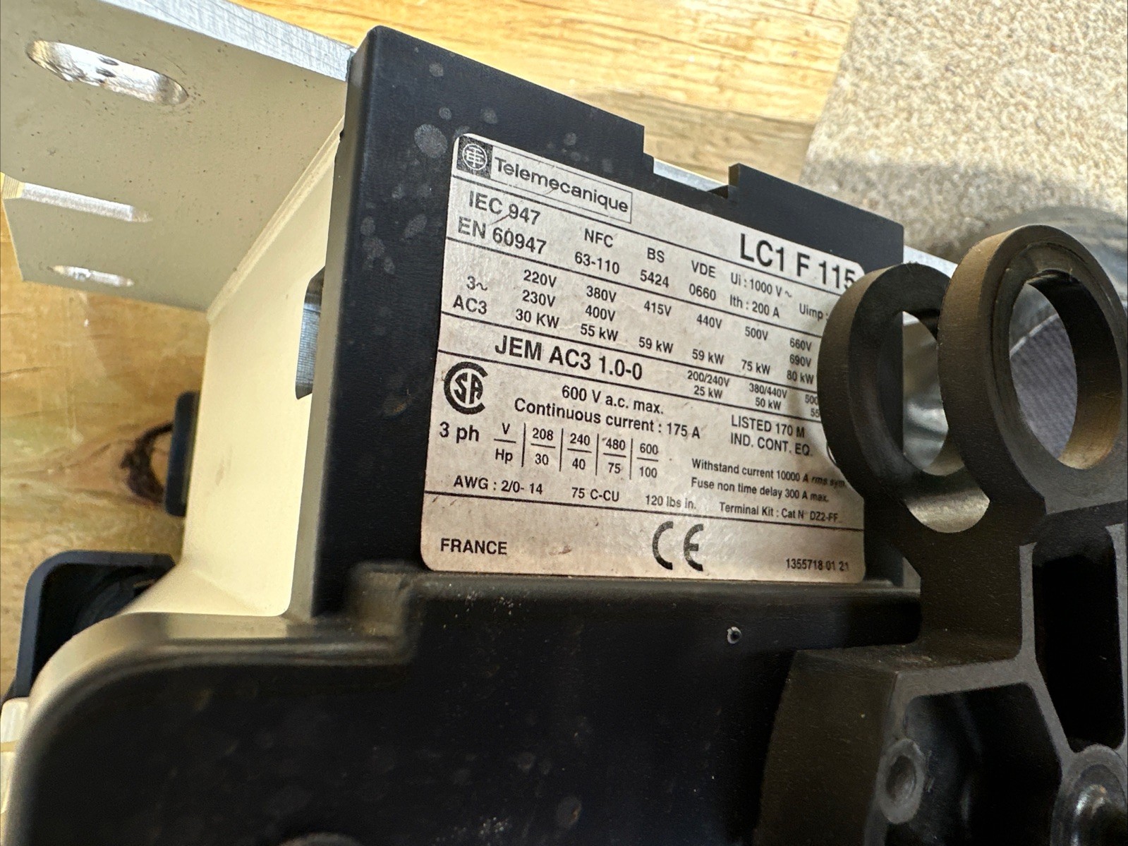 Square D Telemecanique Contactor LC1F115 Set Of 3
