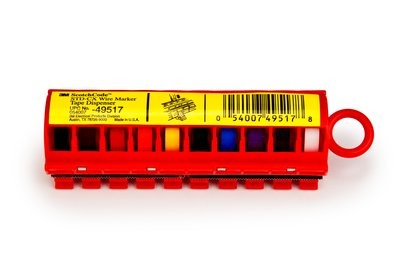 3M STD-C WIRE MARKER TAPE DISPENSER, 10 ROLLS OF SDR TAPE, 10 COLORS