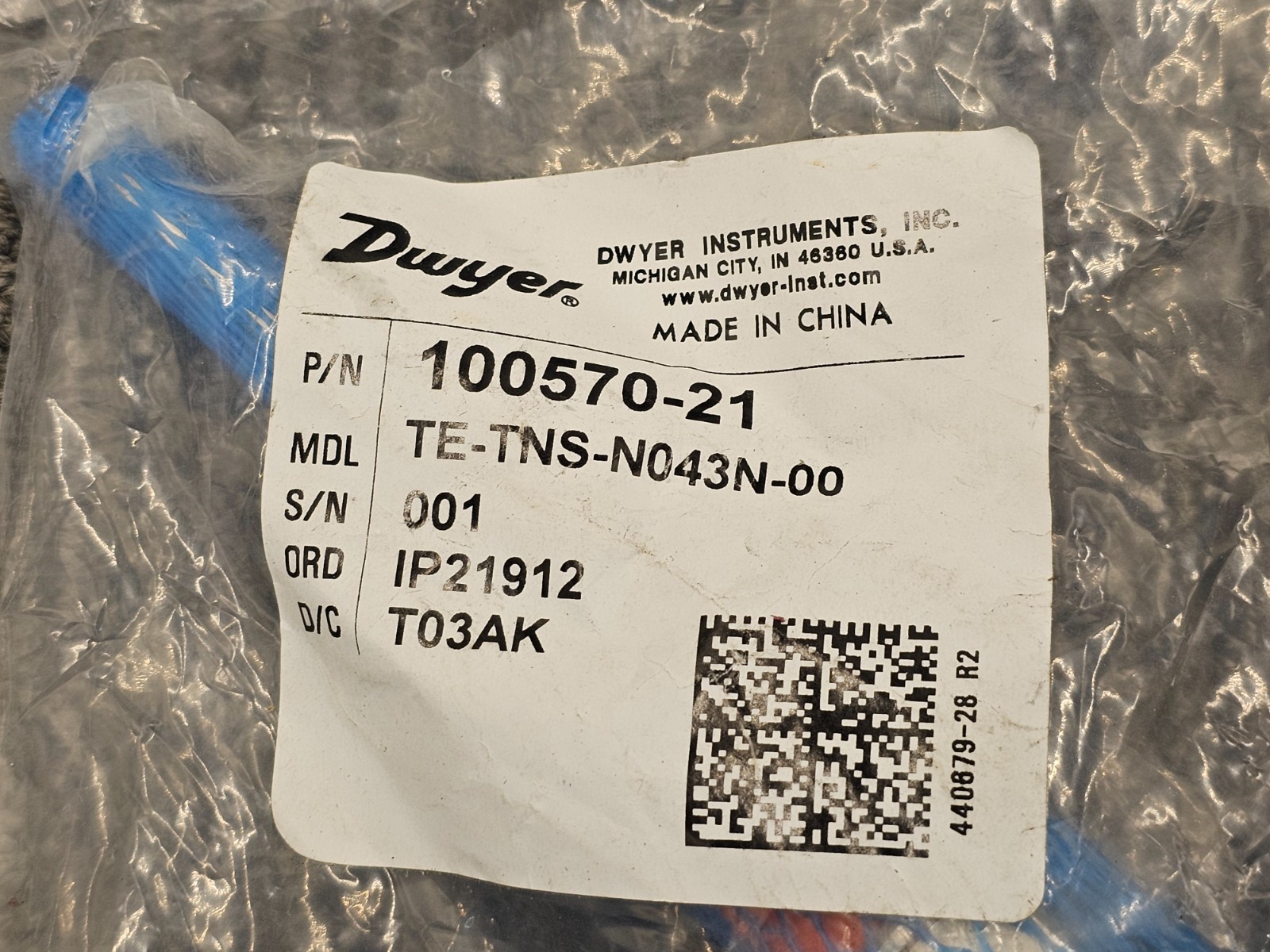 Dwyer TE-TNS-N043N-00, 100570-21 Stainless Steel Thermowell