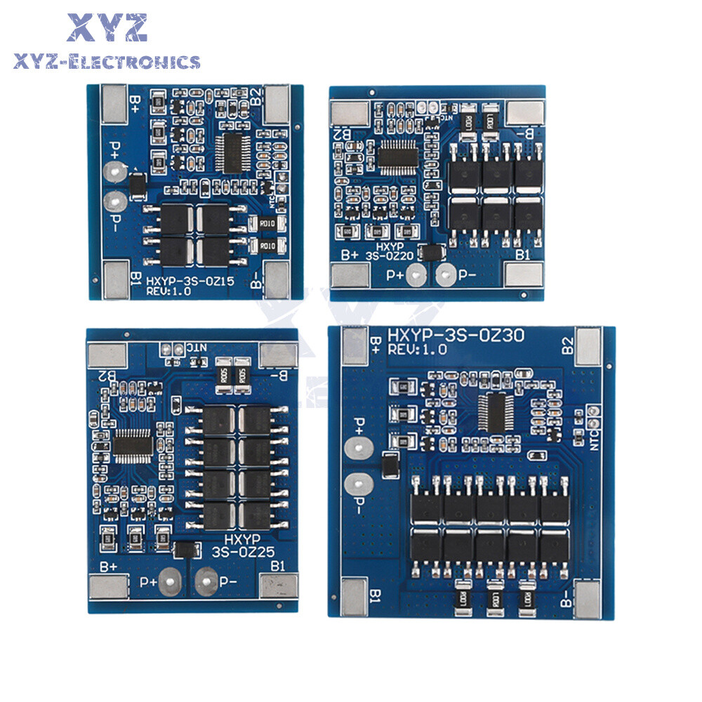 3S 12V 15/20/25/30A 18650 Li-ion Battery Protection Board 11.1V 12.6V Balanced