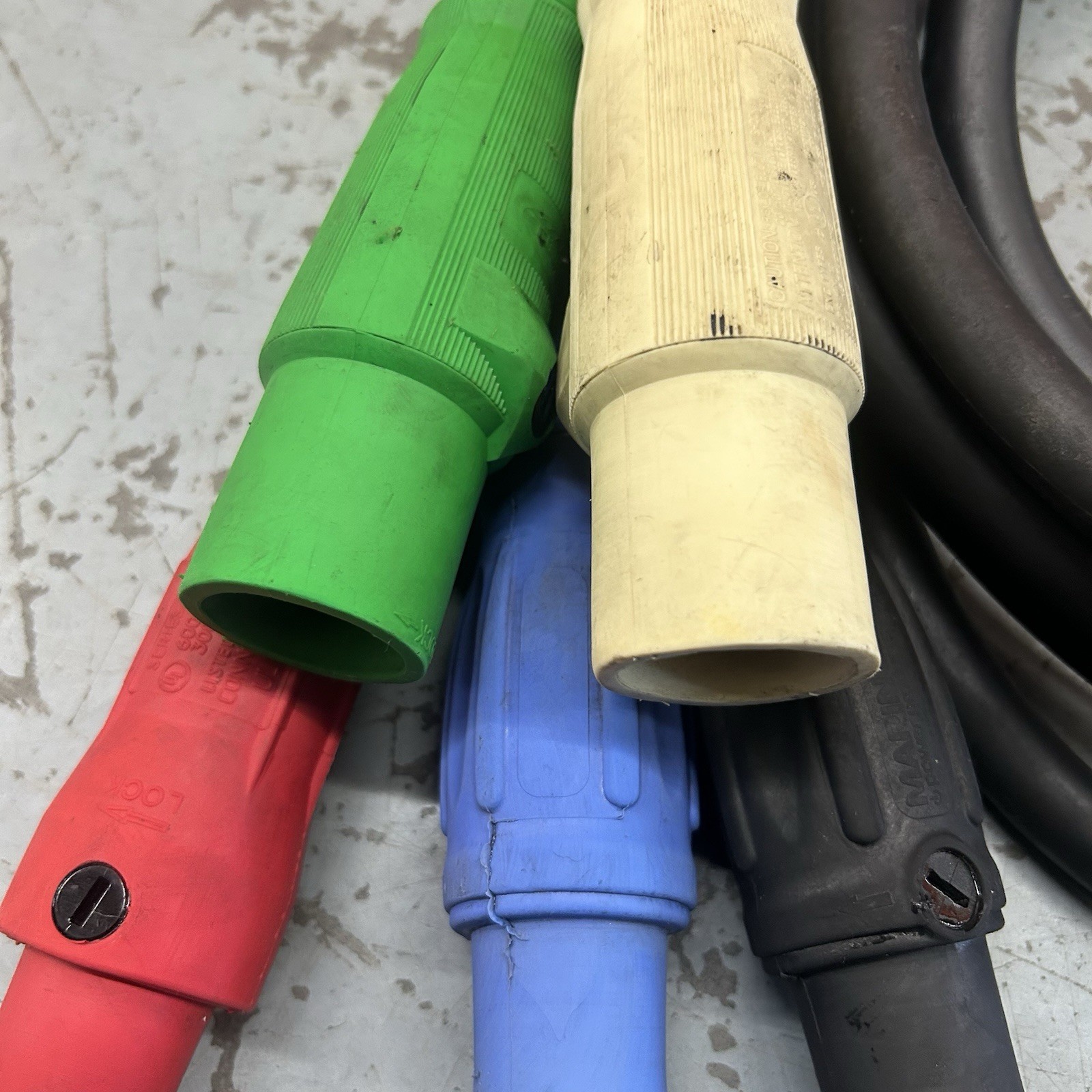 Cam Lock 2/0 Bare End Tail To Male Hubbell 600V 5ft Power Generator Cable MMFFF