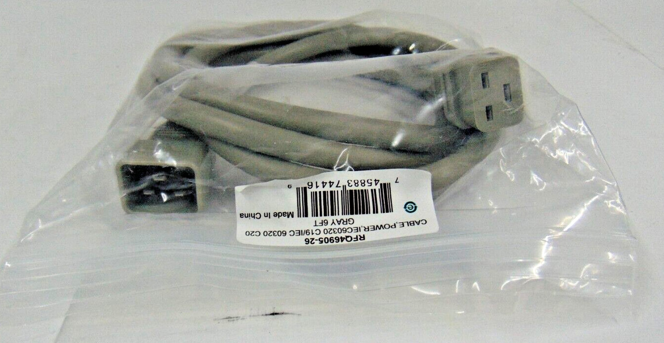 Lot of 6 – Yung Li YC-18 YP-33 AC Power Cord E152635 6′ 20A 250V 12AWG