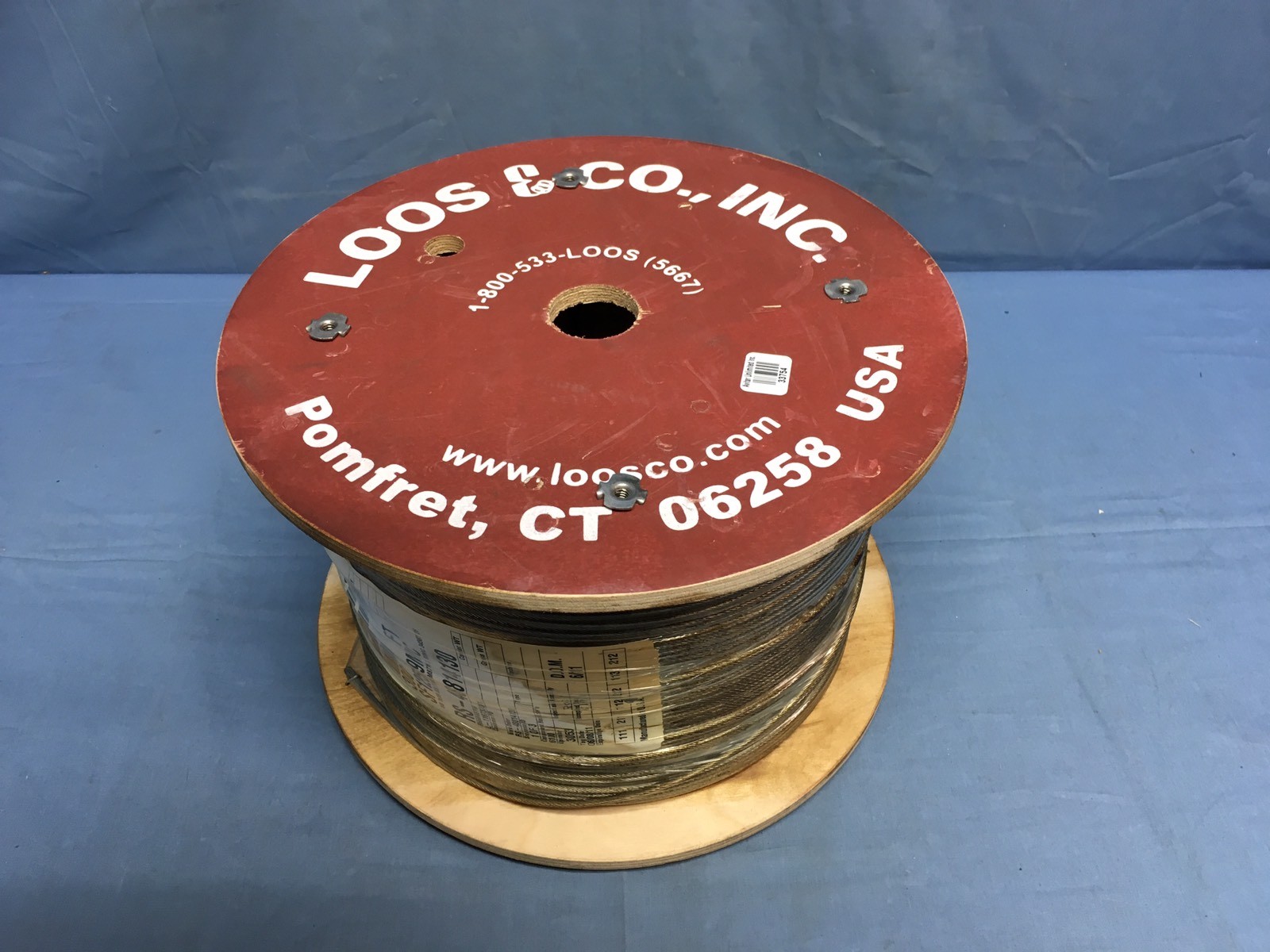 300 Ft Loose & Co SF12519MC 1/8” Mil-Spec 1×19 T302 Stainless Steel Coated Cable