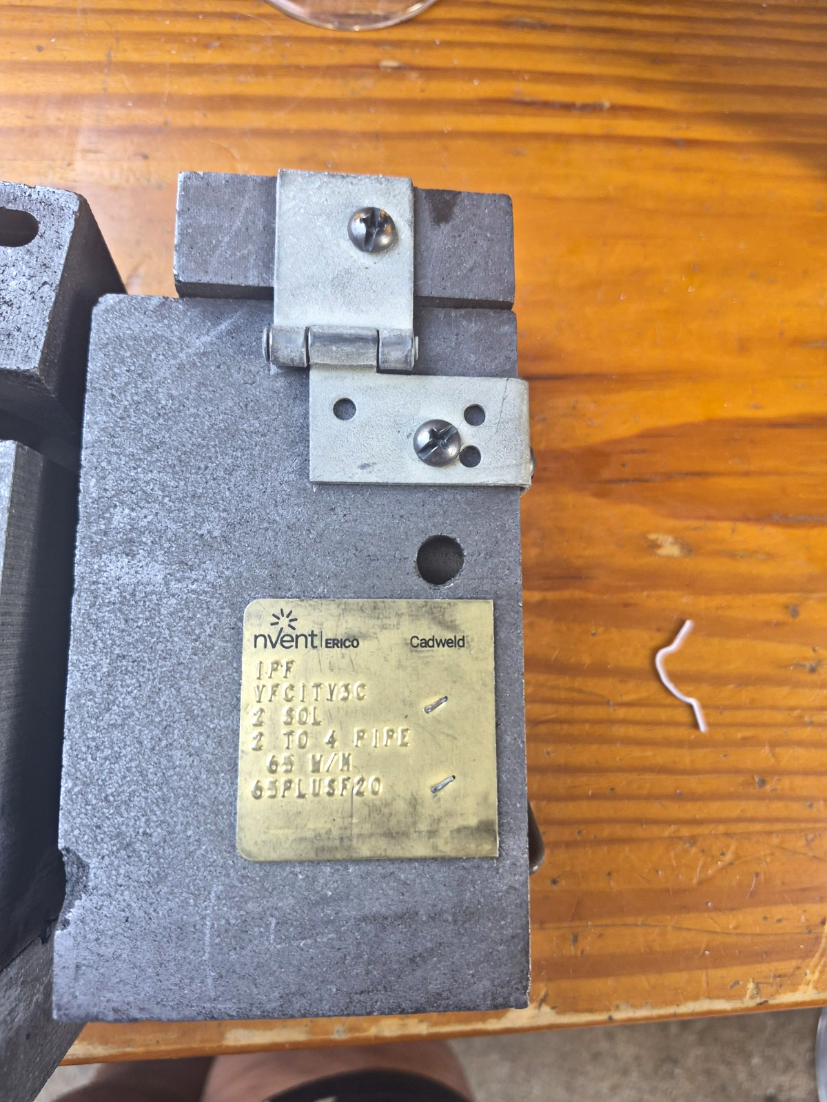 nVent ERICO Cadweld Graphite Welding Mold YFC1TY8C 65PLUSF20