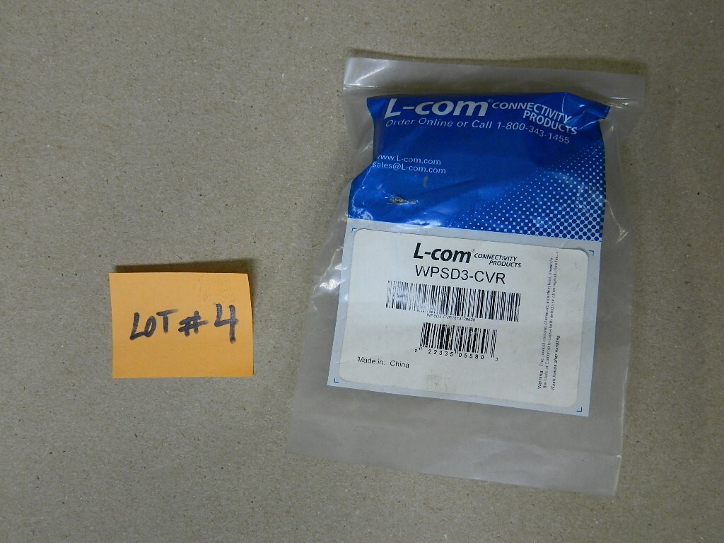 L-COM Global Connectivity WPSD3-CVR WATERPROOF COVER DB9 & HD15 WPSD LOT # 4