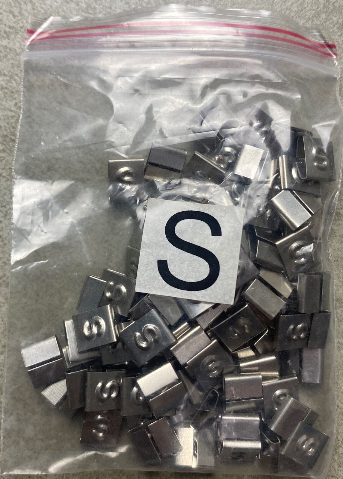 HAYATA ID-S, Stainless Steel Cable Marker 316SS, Symbol “S” , 100 Pc’s Pkt