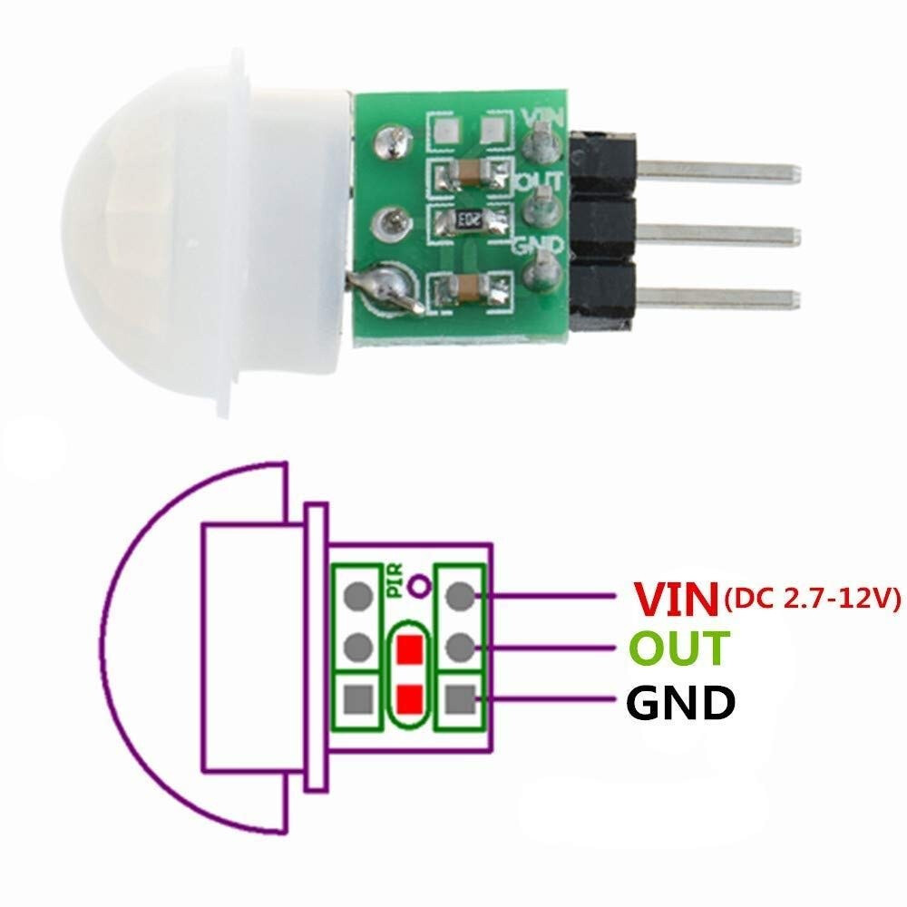 10x AM312 PIR Motion Body Human Sensor Mini Infrared Detector Module DC2.7-12V