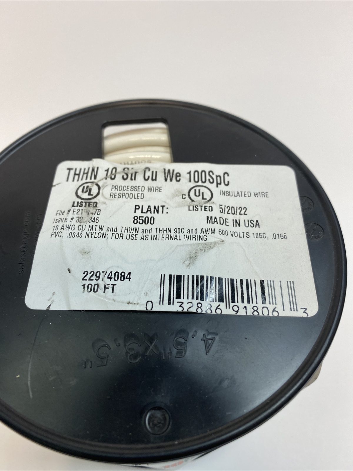 SouthWire THHN 10 AWG 100ft White Stranded CU Building Wire