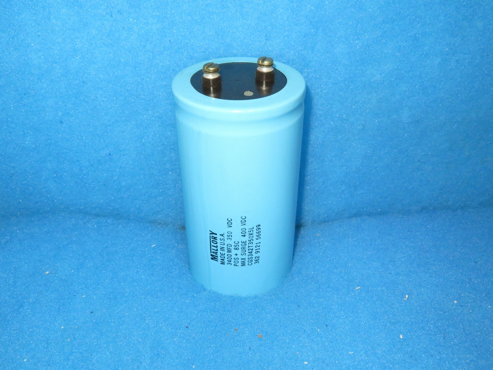 New Mallory Capacitor 3400MFD CGS342T350X5L 350VDC + 90 Day Warr.
