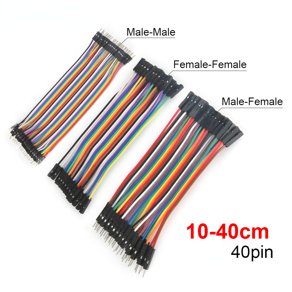 40 Pin Dupont Cables M-F, M-M, F-F Jumper Breadboard Wire GPIO Ribbon Pi Arduino