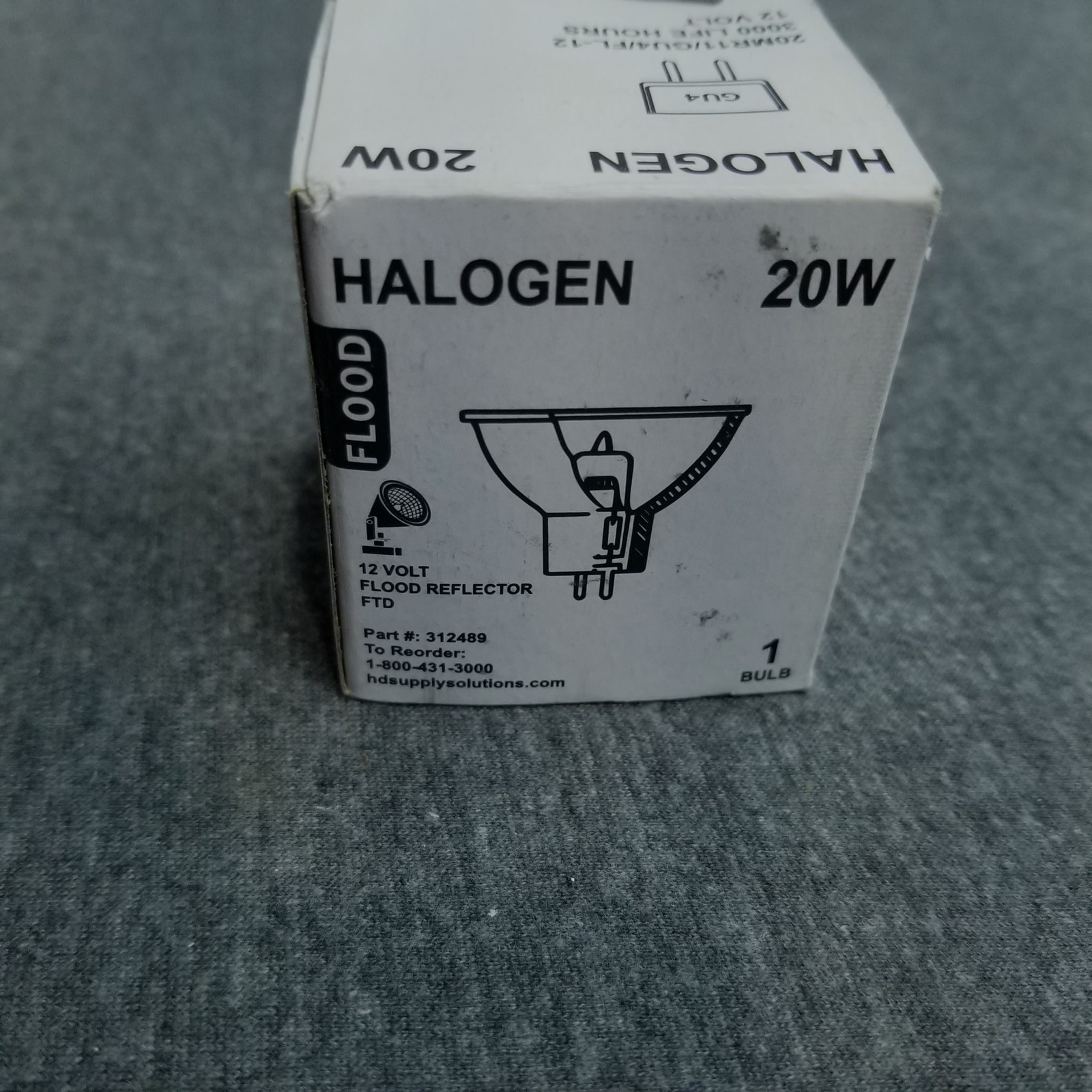 Halogen 20W Flood Light 20MR11/GU4/FL-12 3000 Life Hour 12 VOT New Open Box