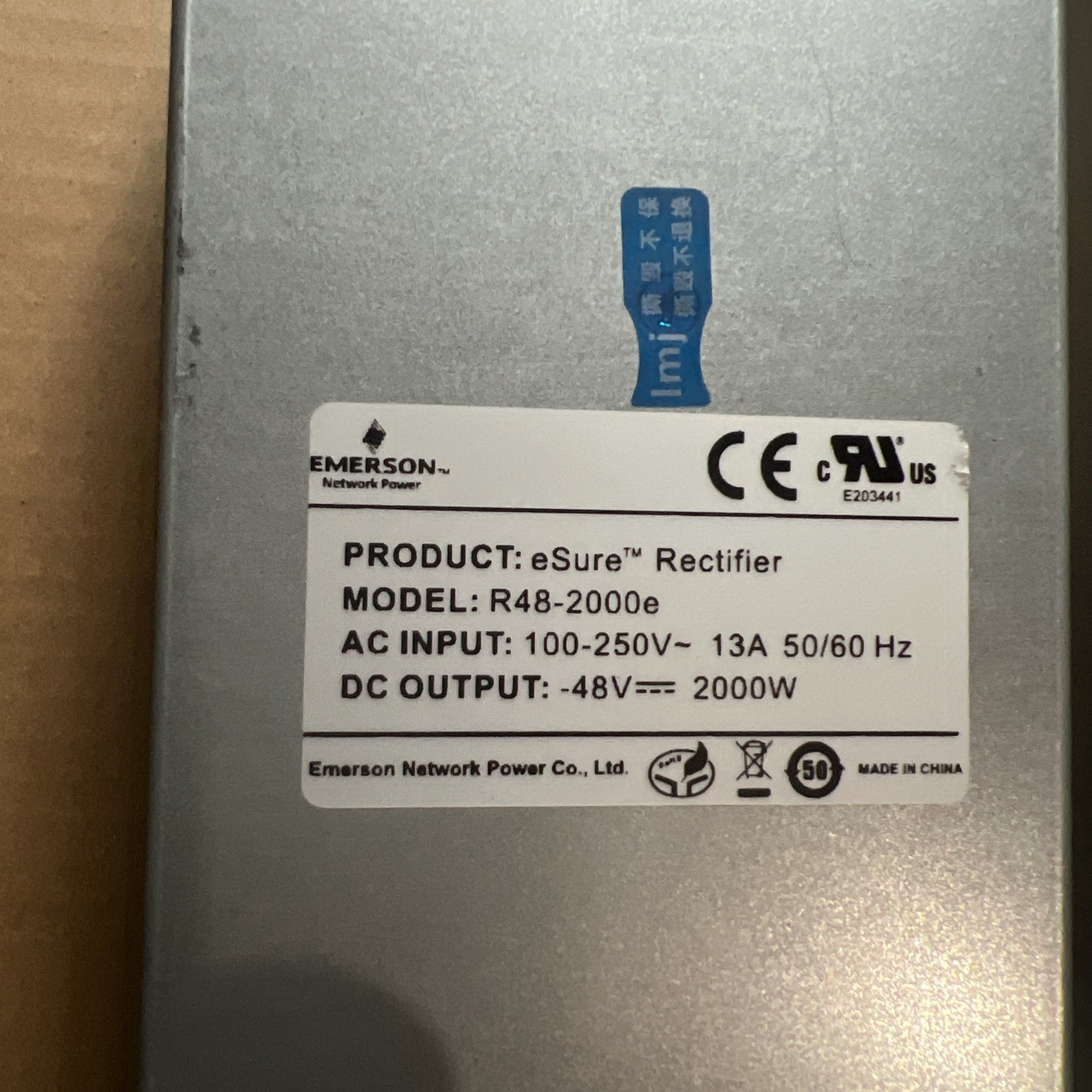 One EMERSON R48-2000e 48V 2000W Communication Power Rectifier Module New