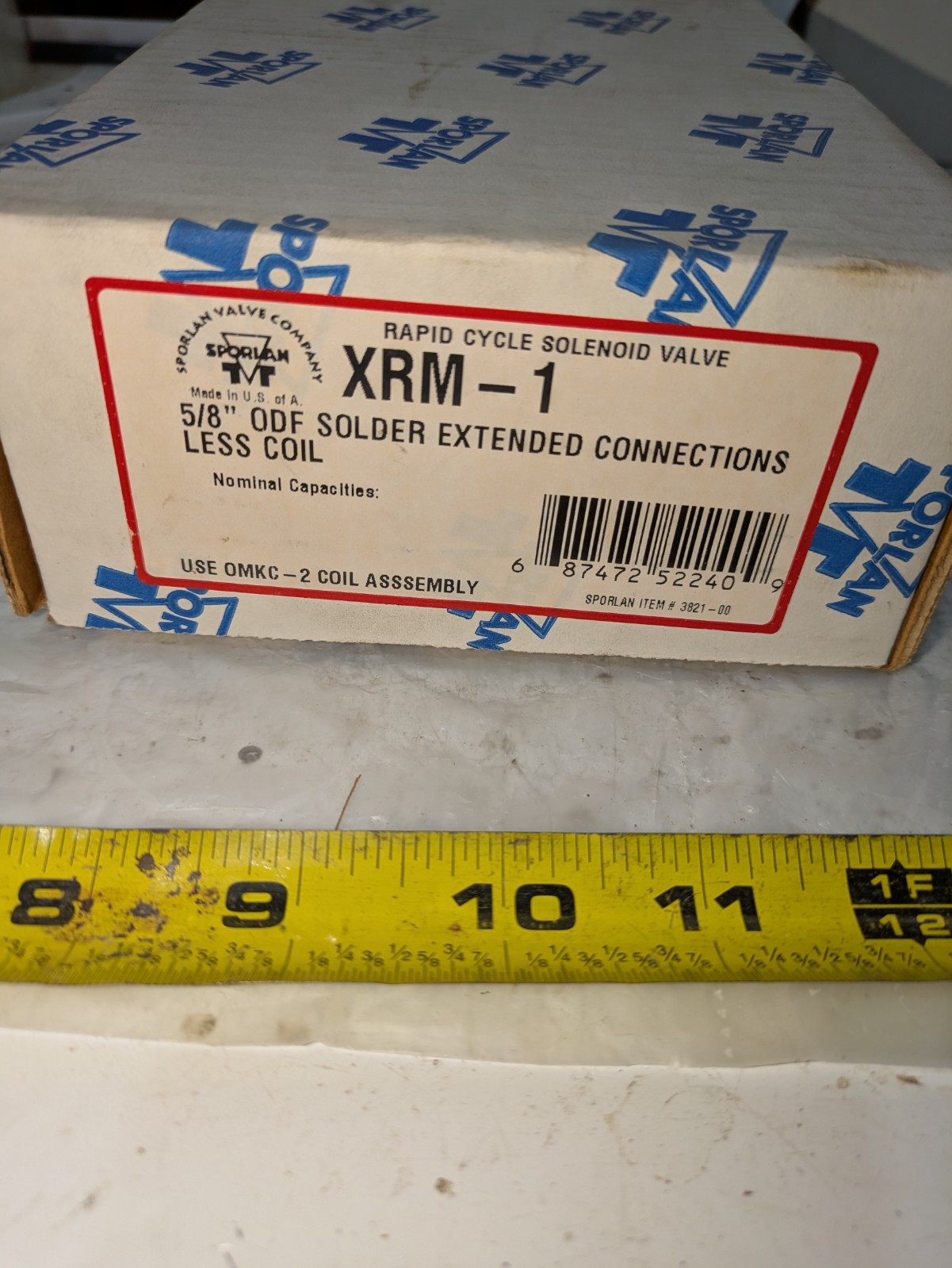 SPORLAN XRM-1 RAPID CYCLE SOLENOID VALVE 5/8″ ODF SOLDER EXTENDED CONNECTIONS