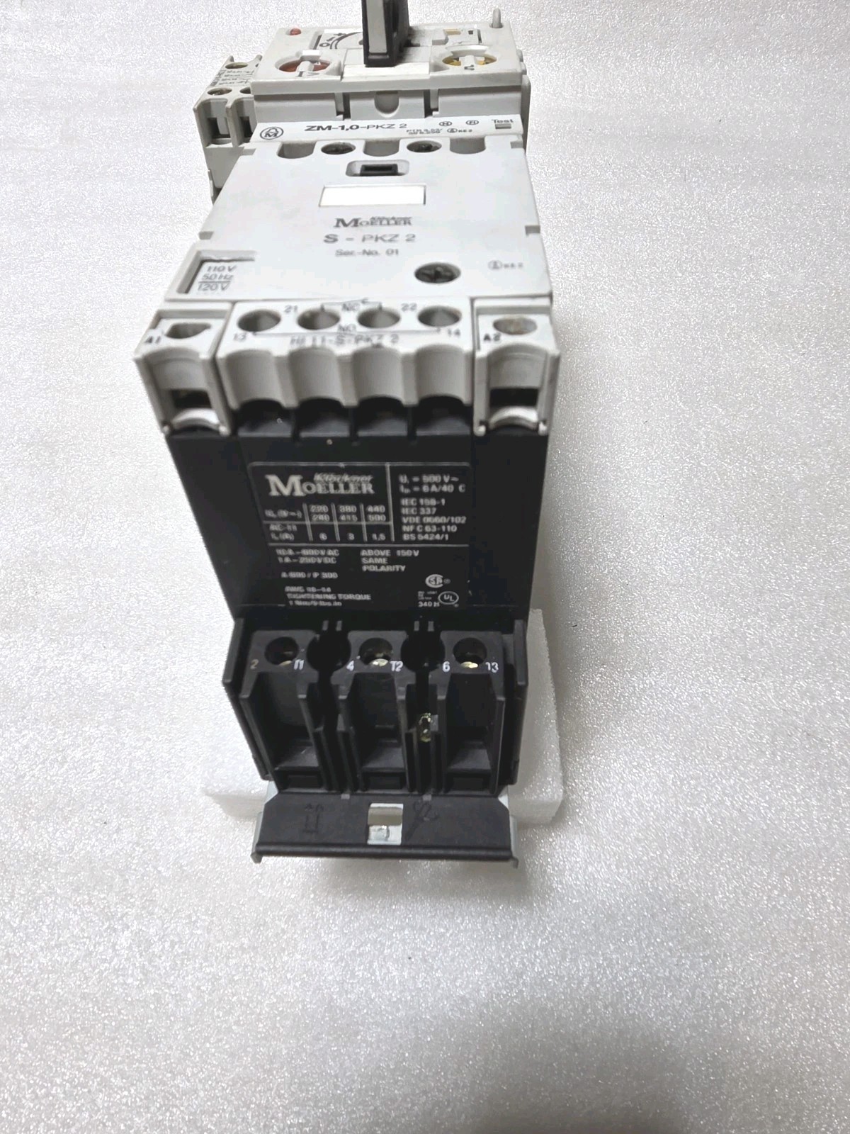 Klockner Moeller S-PKZ2,  ZM-1,0-PKZ2,PKZ2 Combination Starter Motor Protector
