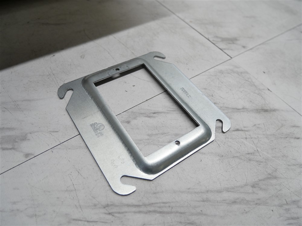 100 ct 4 in. W Steel Metallic 1-Gang Single-Device Square Cover, 1/4 in. Raised