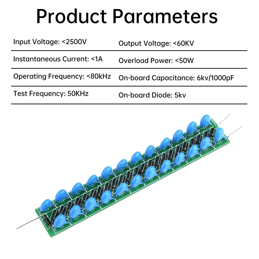 1-8X Voltage Doubler Circuit Board 24 Times Rectifier 60KV Multiplier Module HOT