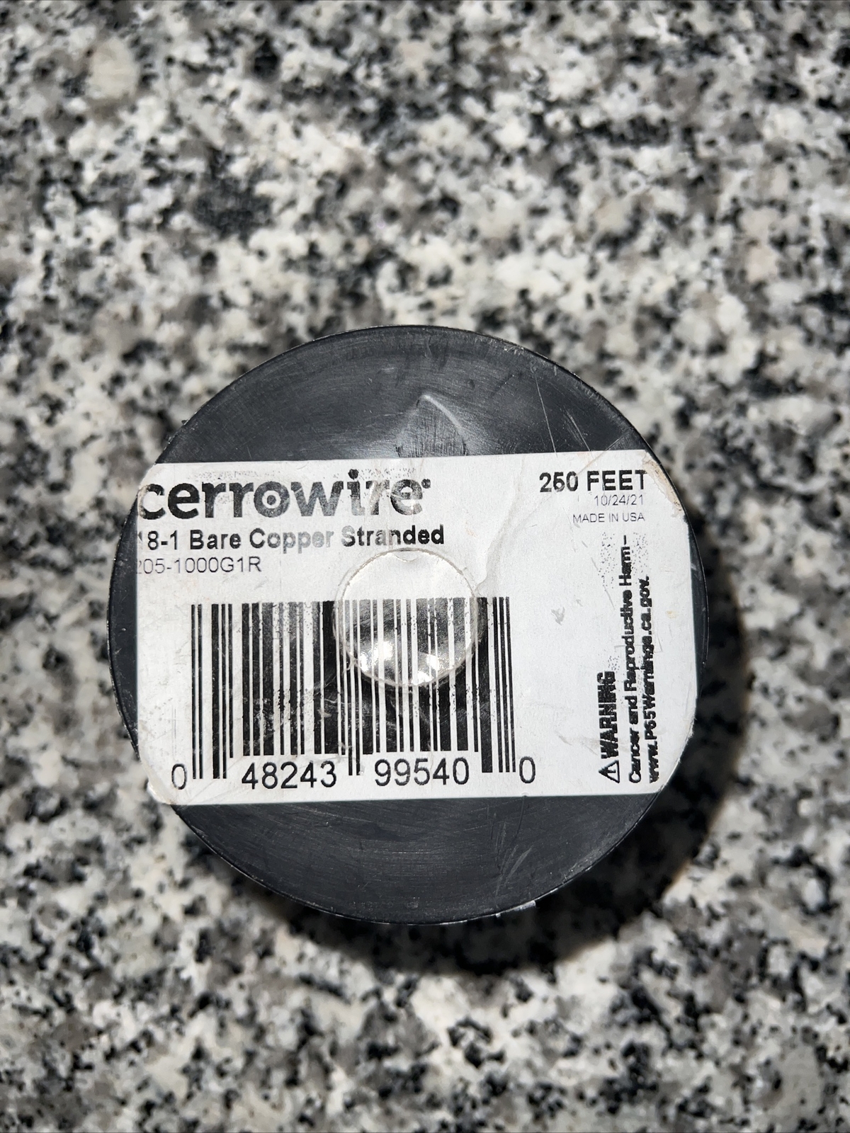 cerrowire 18-1 bare copper standard 250 feet