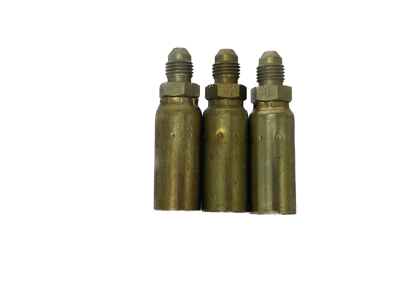 (3) NOS Weatherhead 1/4” Hose ID x 1/4” JIC 37° Male Hose Crimp Fittings 04U-504